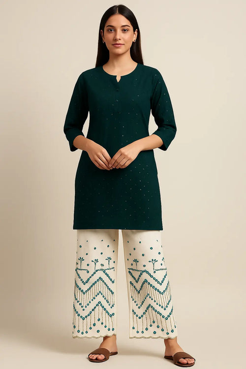 Chikankari Kurti with Palazzo
