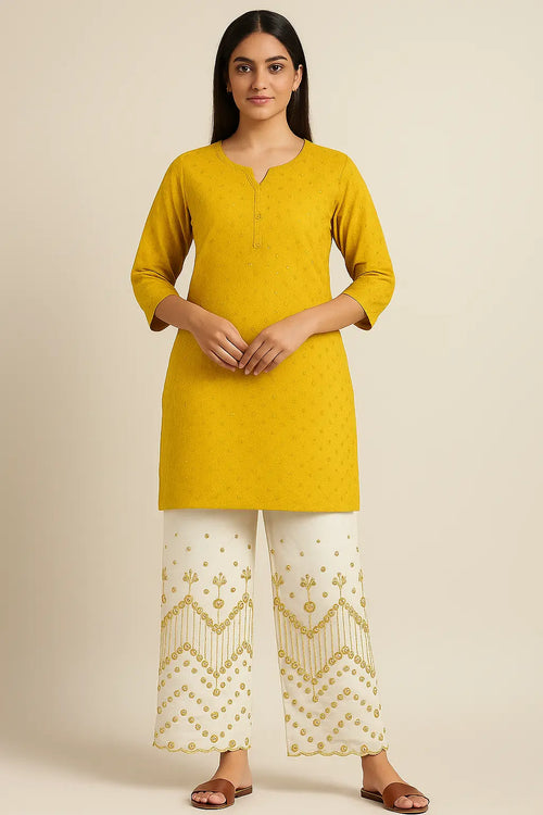 Chikankari Kurti with Palazzo