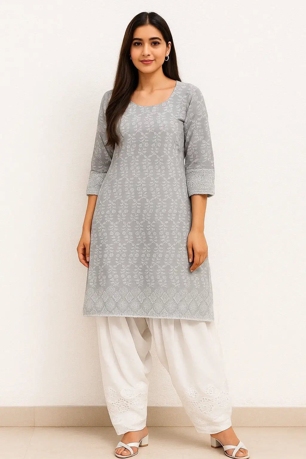 Chikankari Patiala Salwar Set