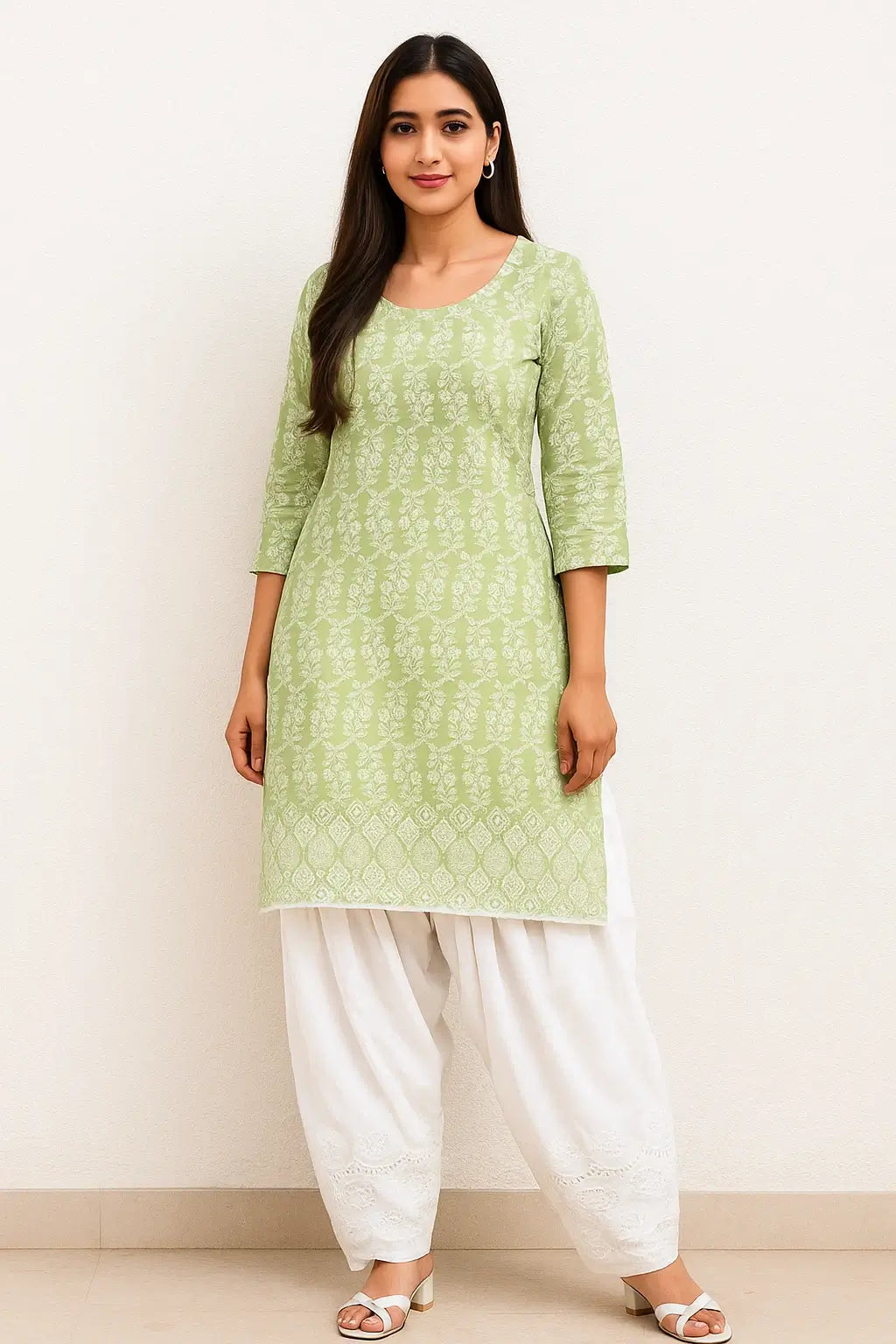 Chikankari Patiala Salwar Set